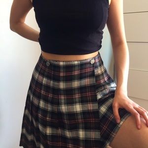 VINTAGE tennis circle plaid skirt grunge